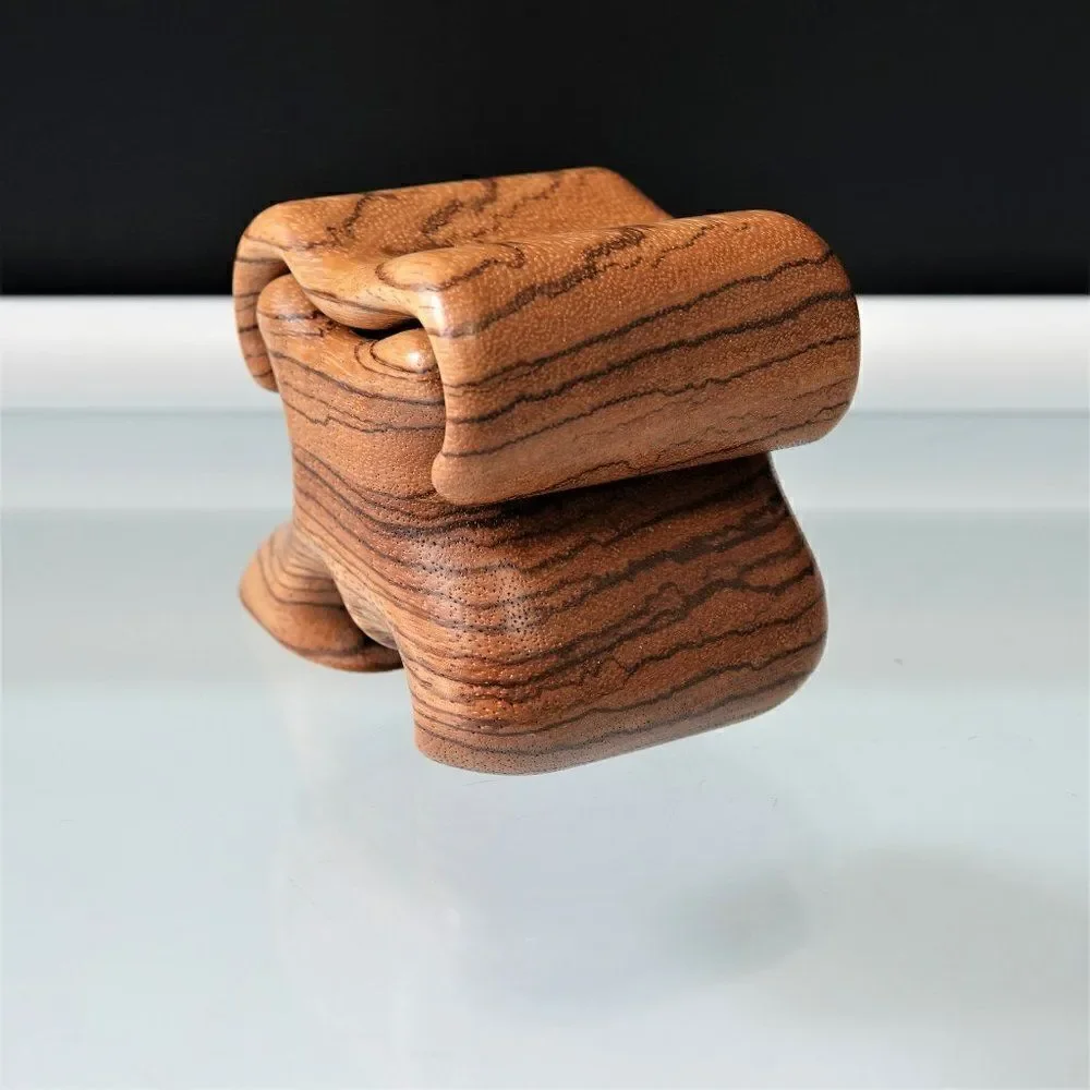 Fred Buss Zebrawood Shoe Shape Jewelry Box